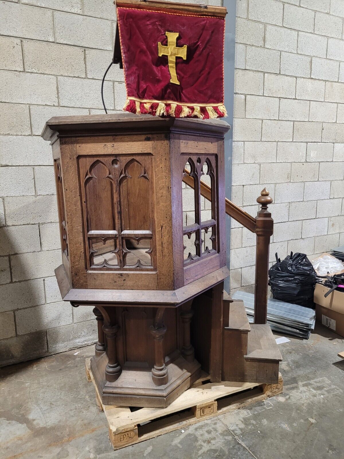 antique church pulpit