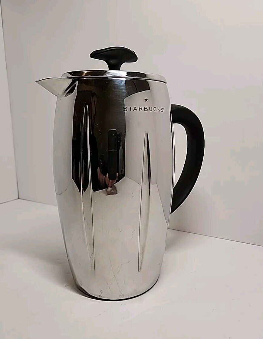 VTG 2003 Starbucks Coffee Barista Stainless Steel Insulated French Press 32oz