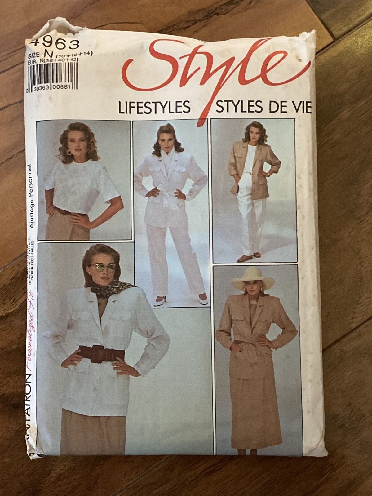 Style Personalized Fit 4963 Jacket Skirt Trousers Top 1986 Size N 10-14 Uncut FF
