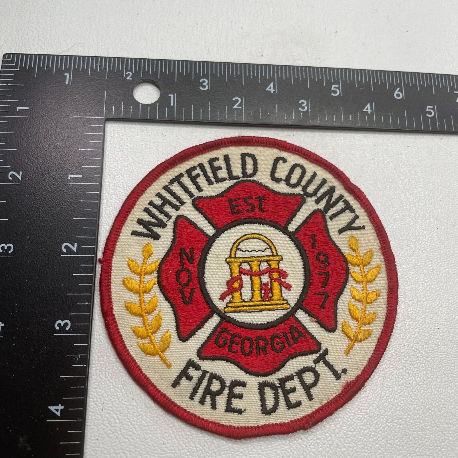 Vintage WHITFIELD COUNTRY FIRE DEPARTMENT Patch 28TU