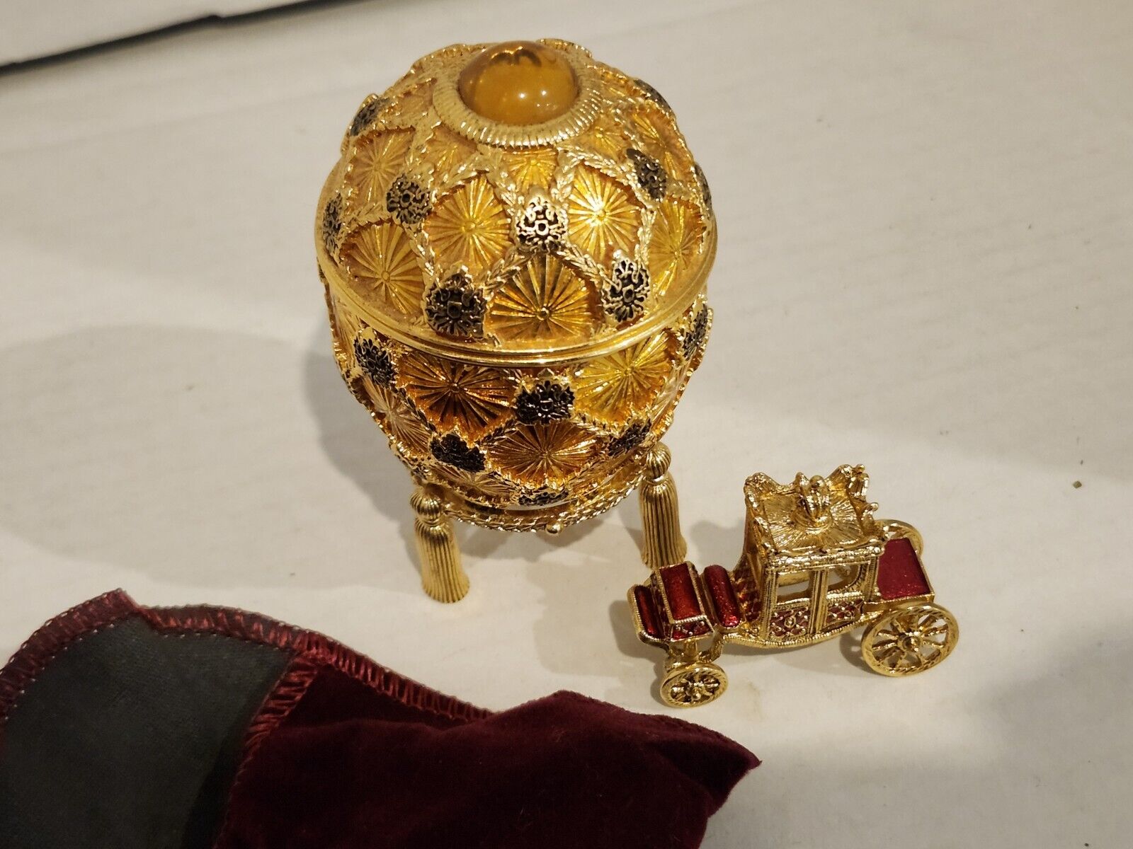 Joan Rivers Imperial Treasures Fabrege Coronation Egg With Coach 
