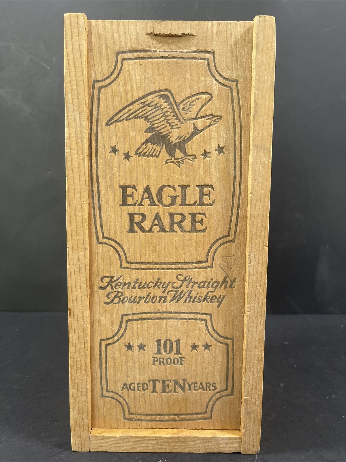 Eagle Rare Kentucky Straight Bourbon Whiskey Wood BOX ONLY 101 Proof Original