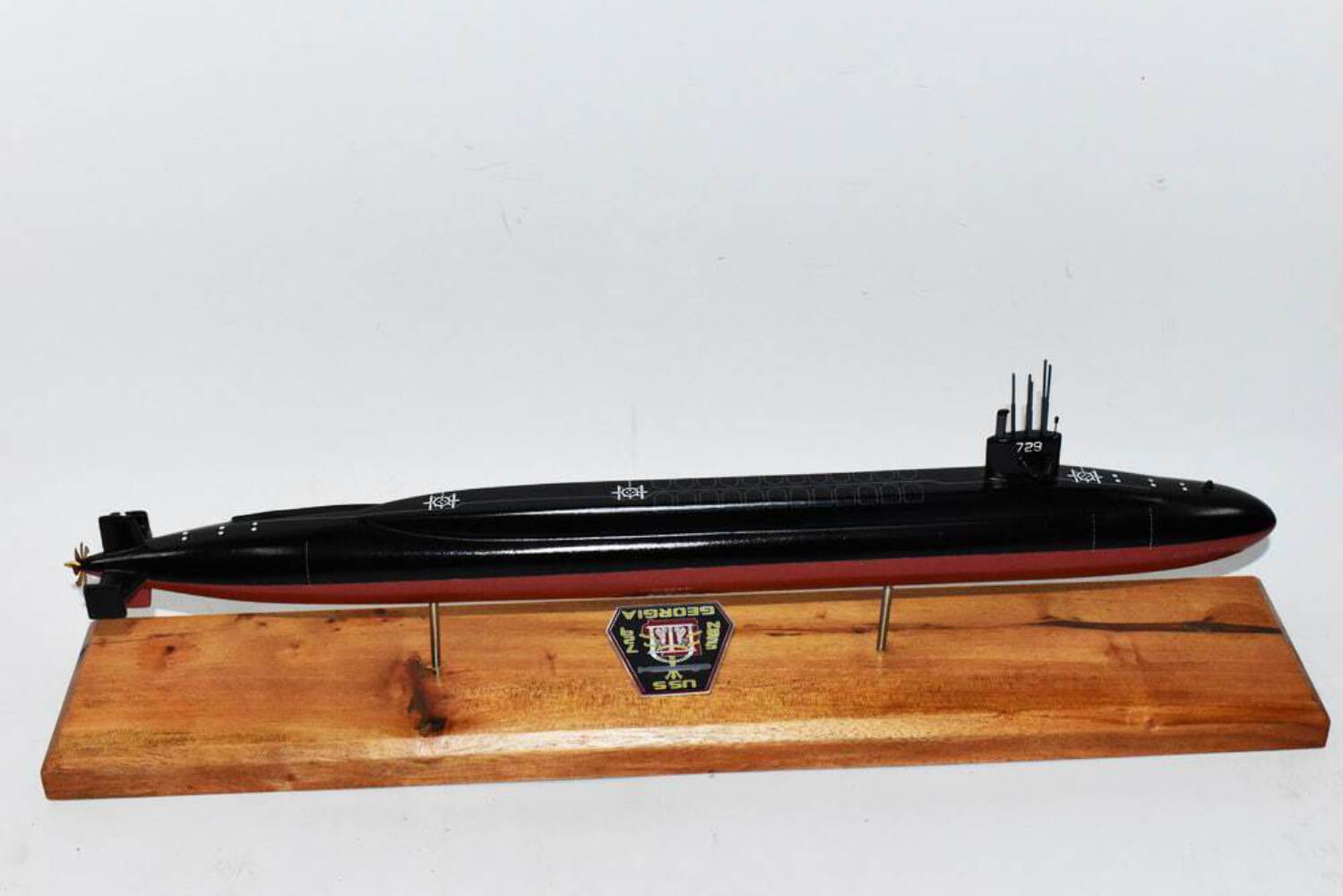 USS Rhode Island SSBN-740 Submarine Model,Navy,Scale Model,Mahogany,20 inch,Ohio