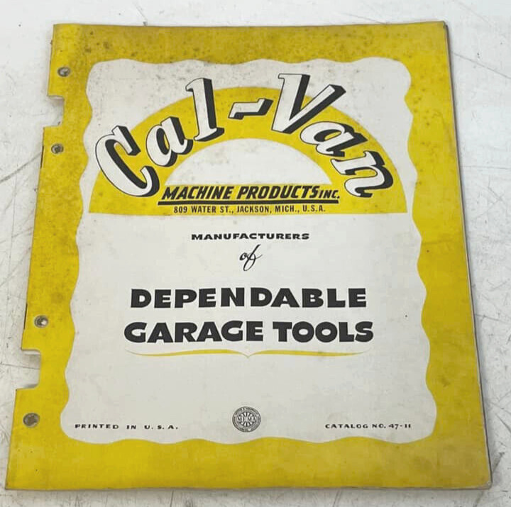 Vintage Original 1947 Cal-Van Machine Products Garage Tools Catalog No. 47-11