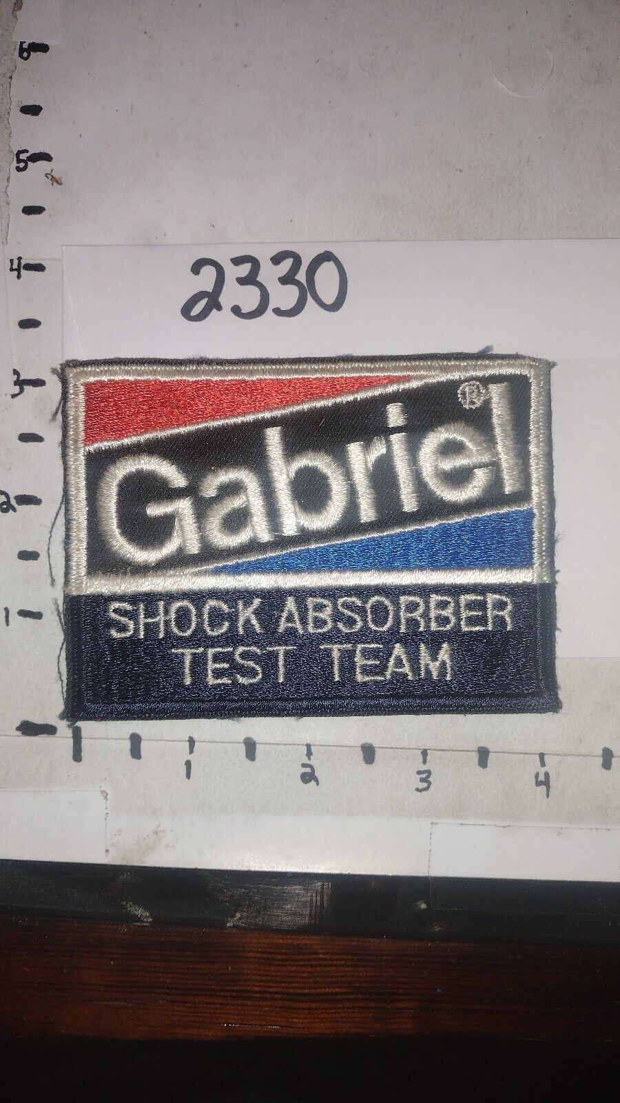 vintage sew on patch Gabriel Shock Absorber Test Team