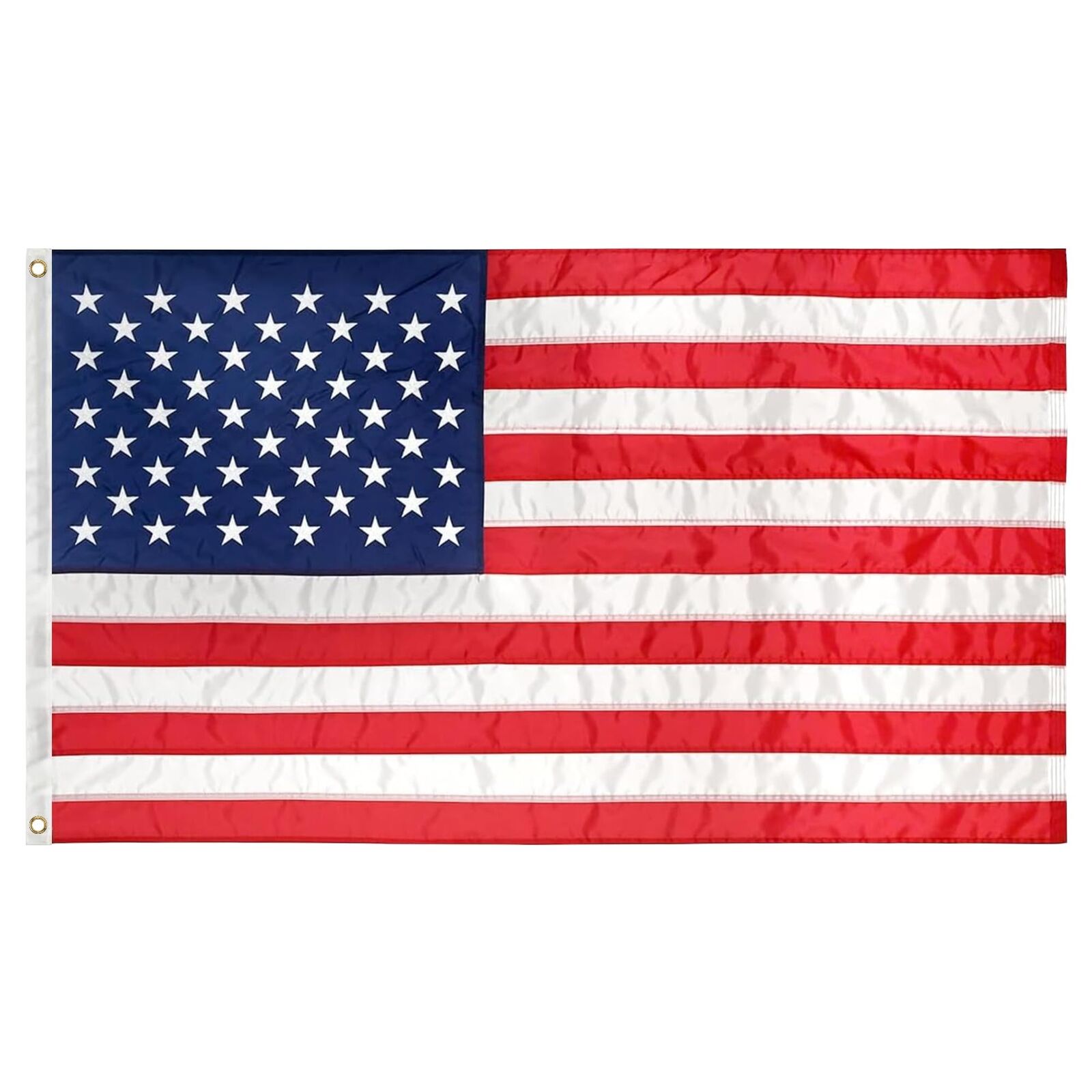3Ft x 5Ft American Flag - Heavy Duty Polyester USA Flag with Embroidered Star...