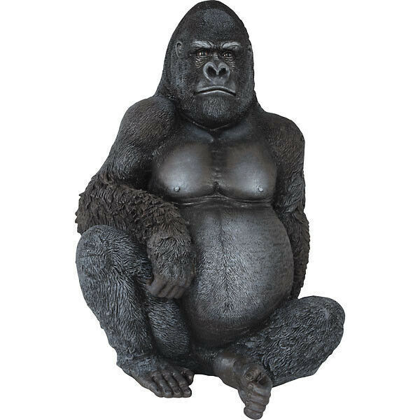 Lifesize African Silverback Gorilla Wildlife Display Prop Animal Statue