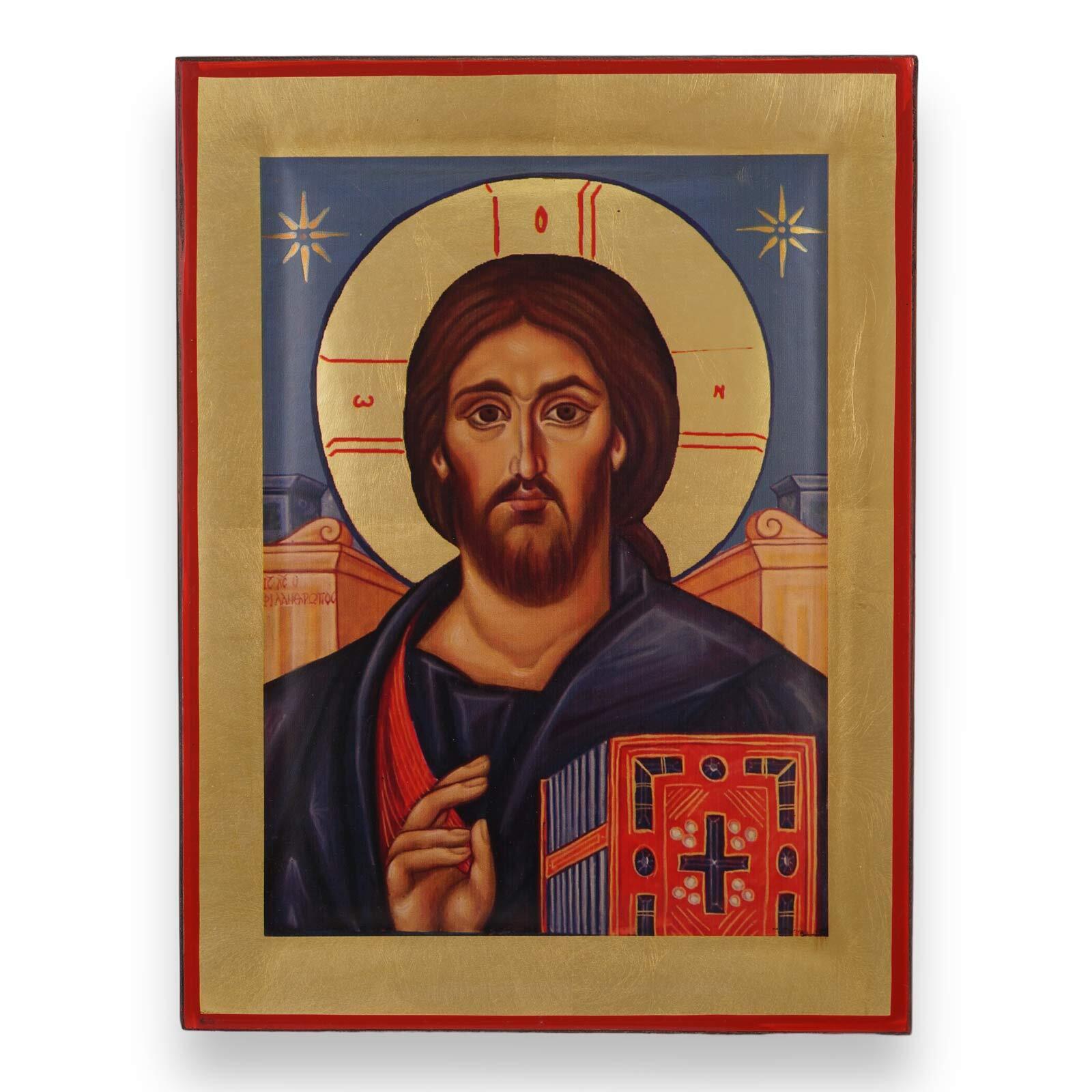 Christ Pantocrator (Sinai) Icon - Premium Handmade Greek Orthodox Byzantine Icon