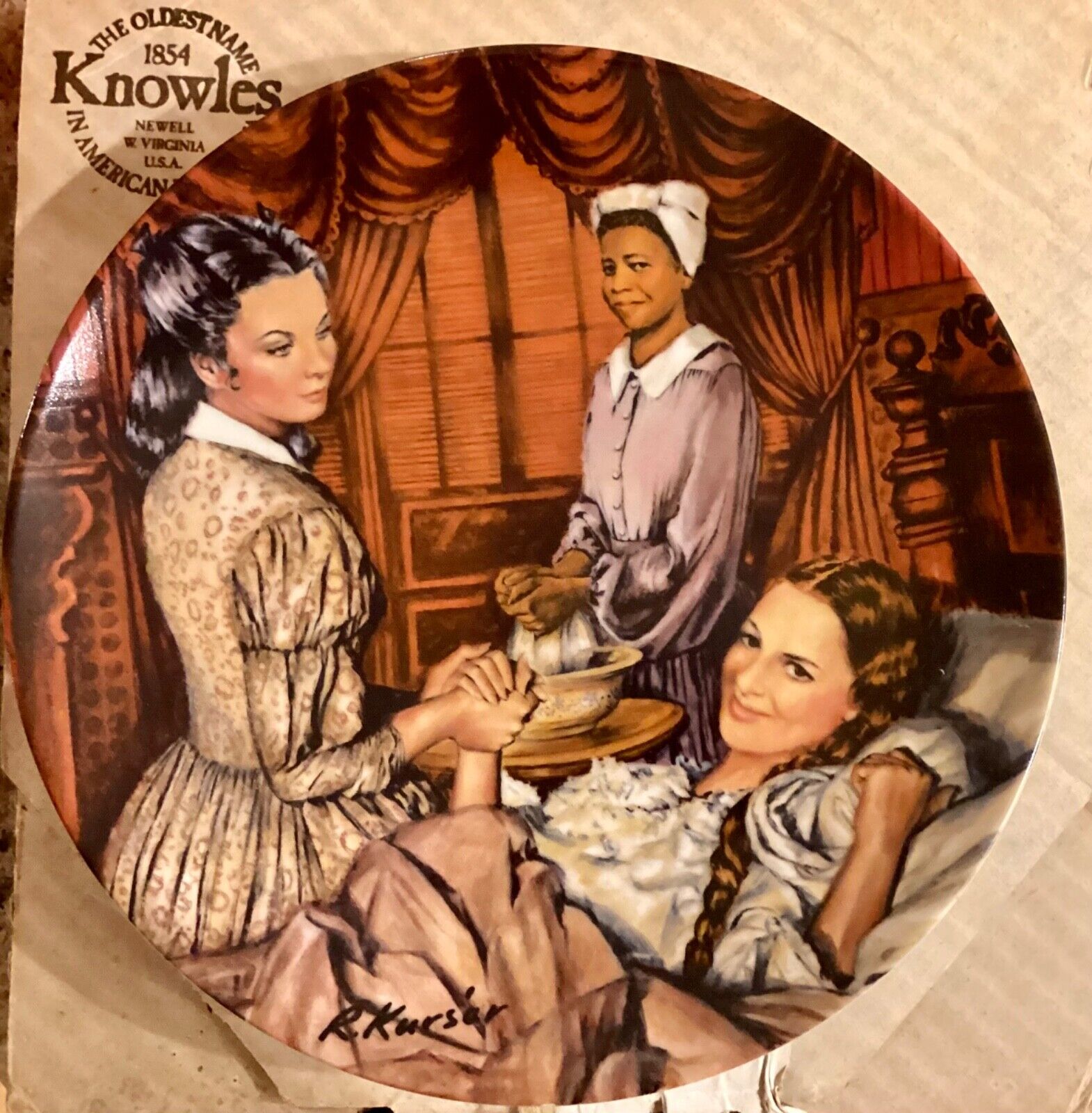 1983 Gone With The Wind “Melanie Gives Birth” plate with original box.