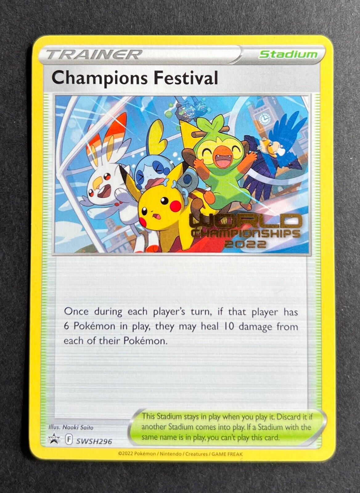 Champions Festival 2022 - Pokemon Promo SWSH296 ENGLISH card - 296 Worlds World