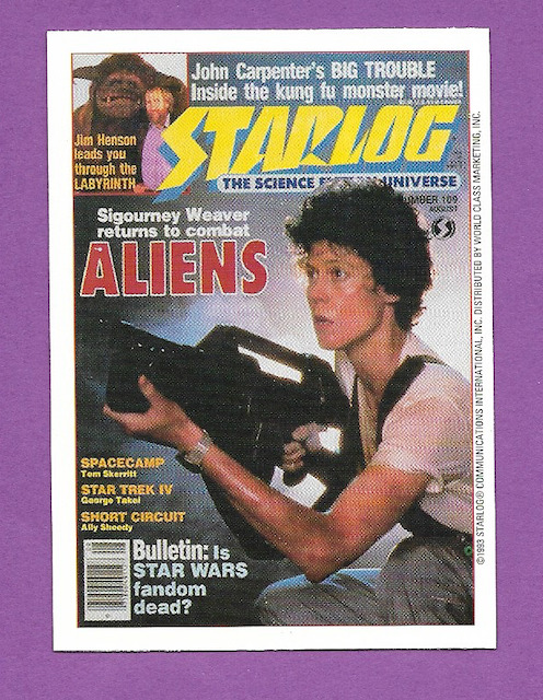 ALIENS - Sigourney Weaver - 1993 Starlog magazine cover trading card