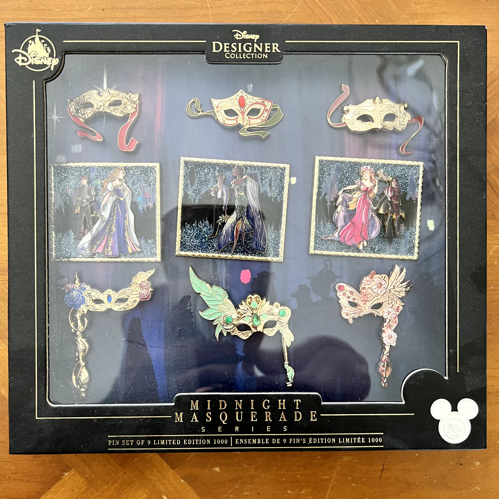Disney D23 Expo 2019 Designer Collection Midnight Masquerade 9 Set Pin LE-1000