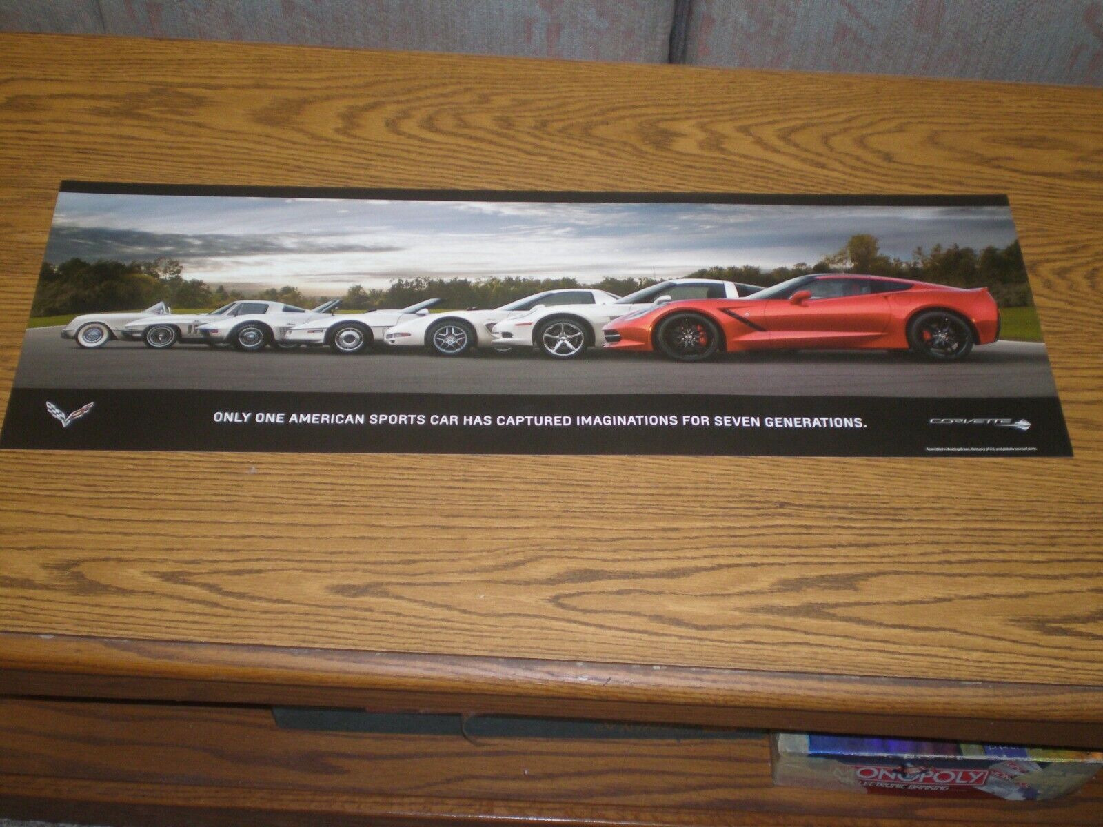 Authentic Generation Corvette Poster w/2020 Corvette Stingray 10\