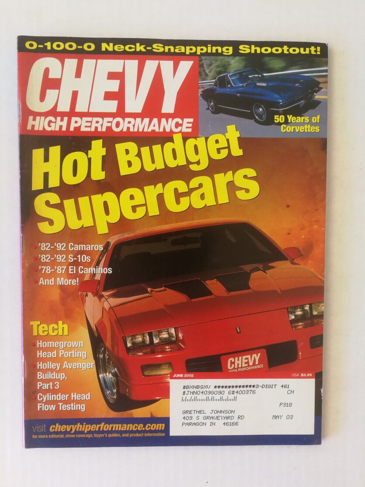 Chevy High Performance Magazine June 2002 1956 Chevy - History of Corvette 223