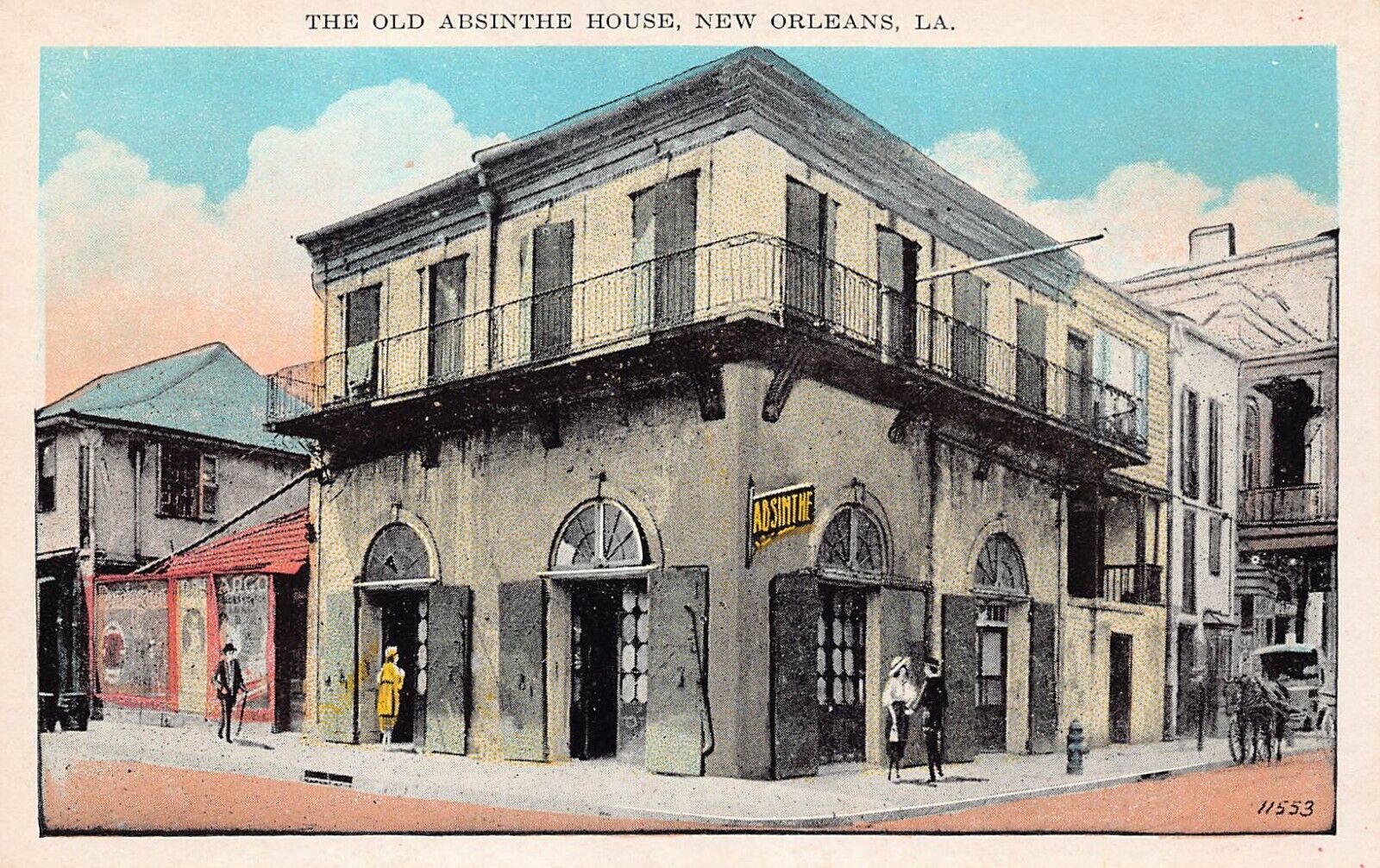 Old Absinthe House New Orleans LA Louisiana Bourbon Street Vtg Postcard C50
