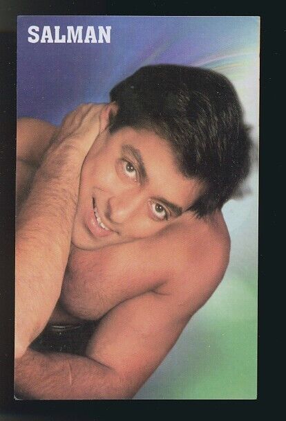 Bollywood actor Salman Khan. Rare postcard.