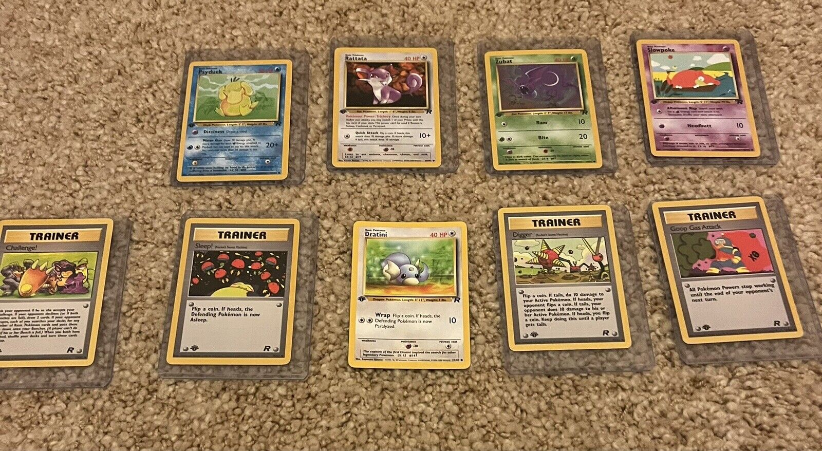 Lot Of 9 Pokémon 1st Edition Rocket Dark Cards Mint/Excellent