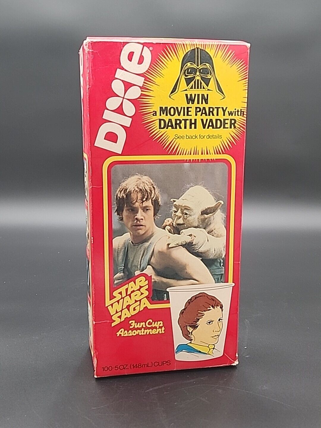 Vtg 1982 Star Wars Dixie Cups Saga Assortment Unopened Luke & Yoda