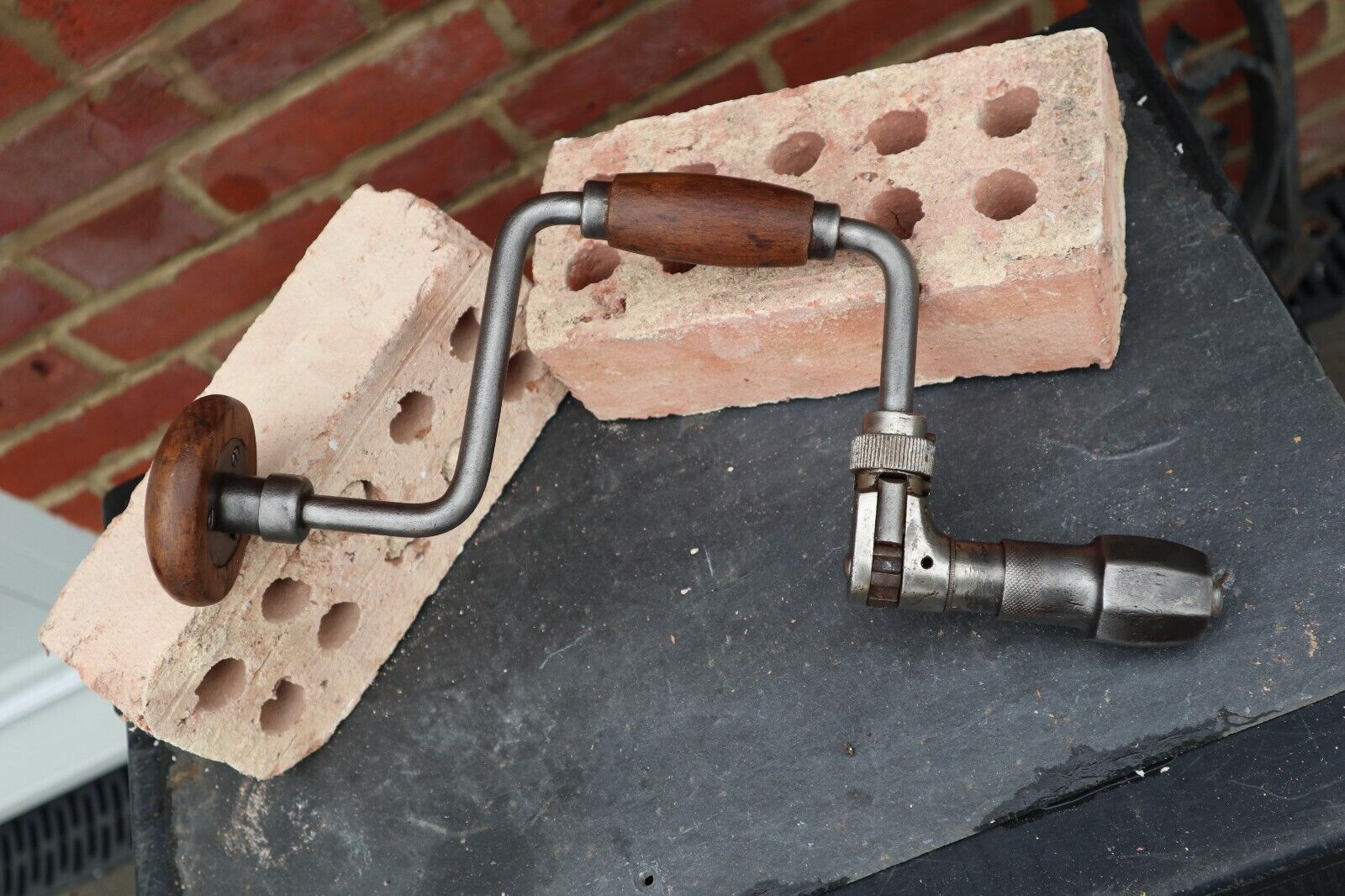Vintage Hand Drill Brace Carpenter Woodworking Tool