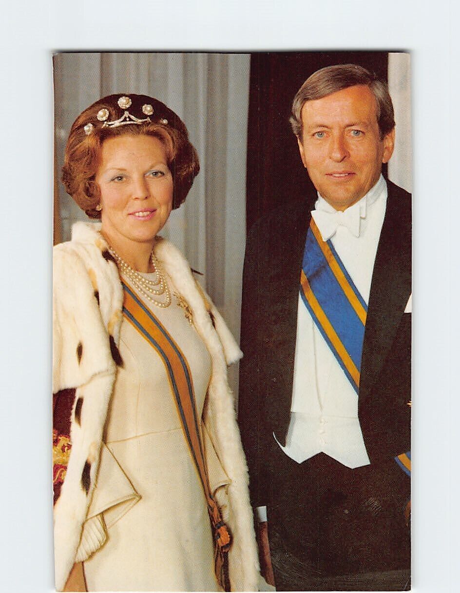 Postcard Her Majesty Queen Beatrix HRH Prince Claus of the Netherlands