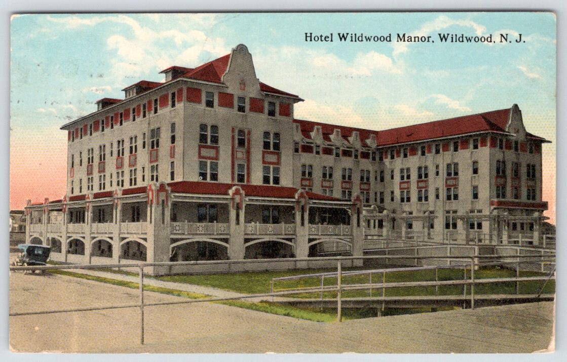 1910\'s HOTEL WILDWOOD MANOR NEW JERSEY NJ PUBL BY ISZARD CO ANTIQUE POSTCARD
