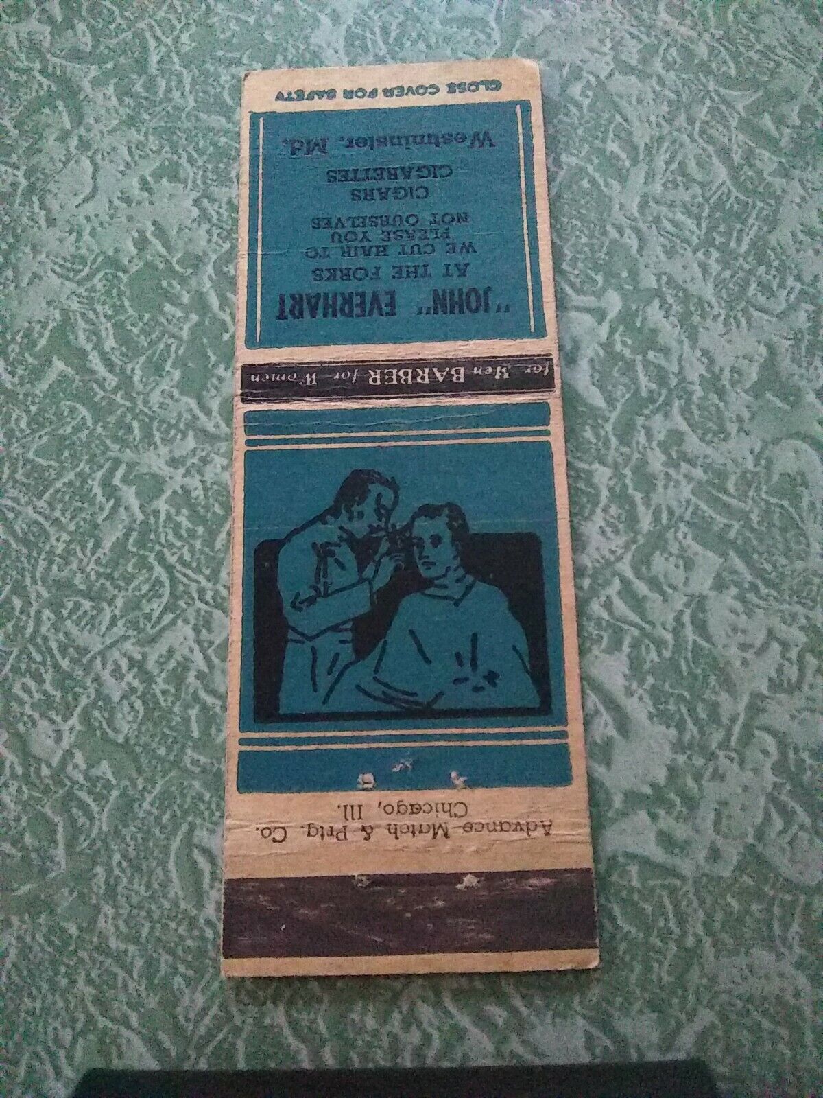 Vintage Matchbook A7 Collectible Ephemera Westminster Maryland Everhart
