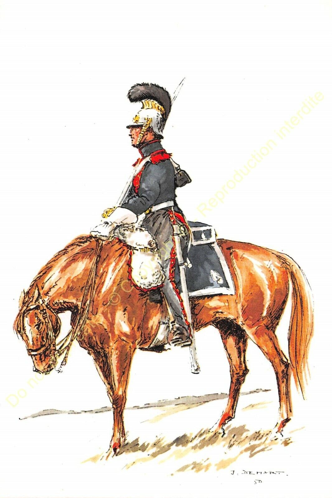 Illustration J.Demart Militaria Belgium Carabinieri N°1815
