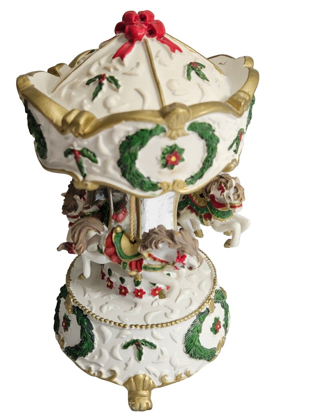 Vintage Collections ETC MUSICAL Porcelain Carousel. Working Nice Sound 