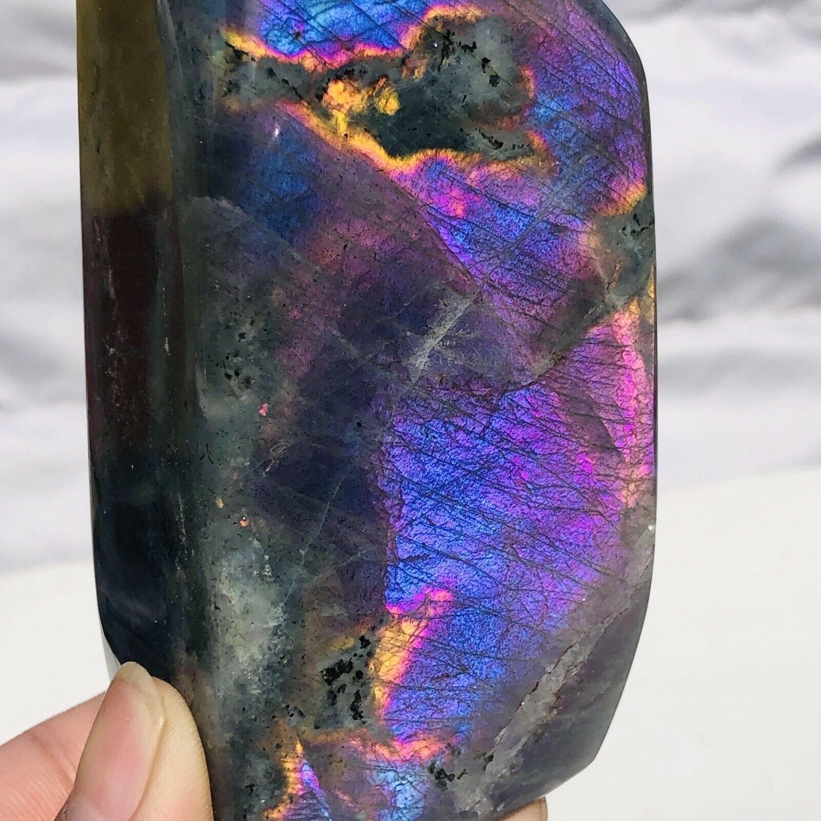 441g Natural Rare Purple Labradorite Quartz Crystal Mineral Specimen Healing 