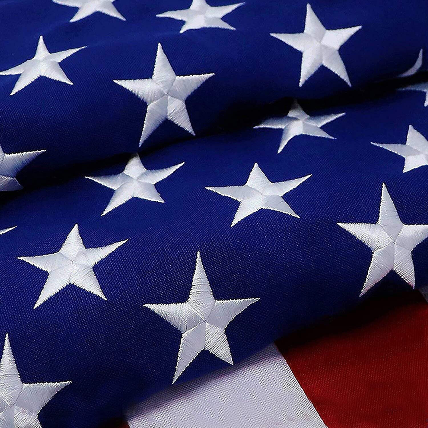G128 – American Flag US USA | 5x8 ft | Tough SPUN POLYESTER, Embroidered Stars