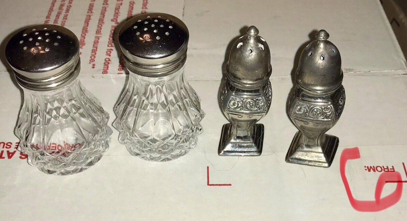 2 pair Vintage Salt And Pepper Shaker
