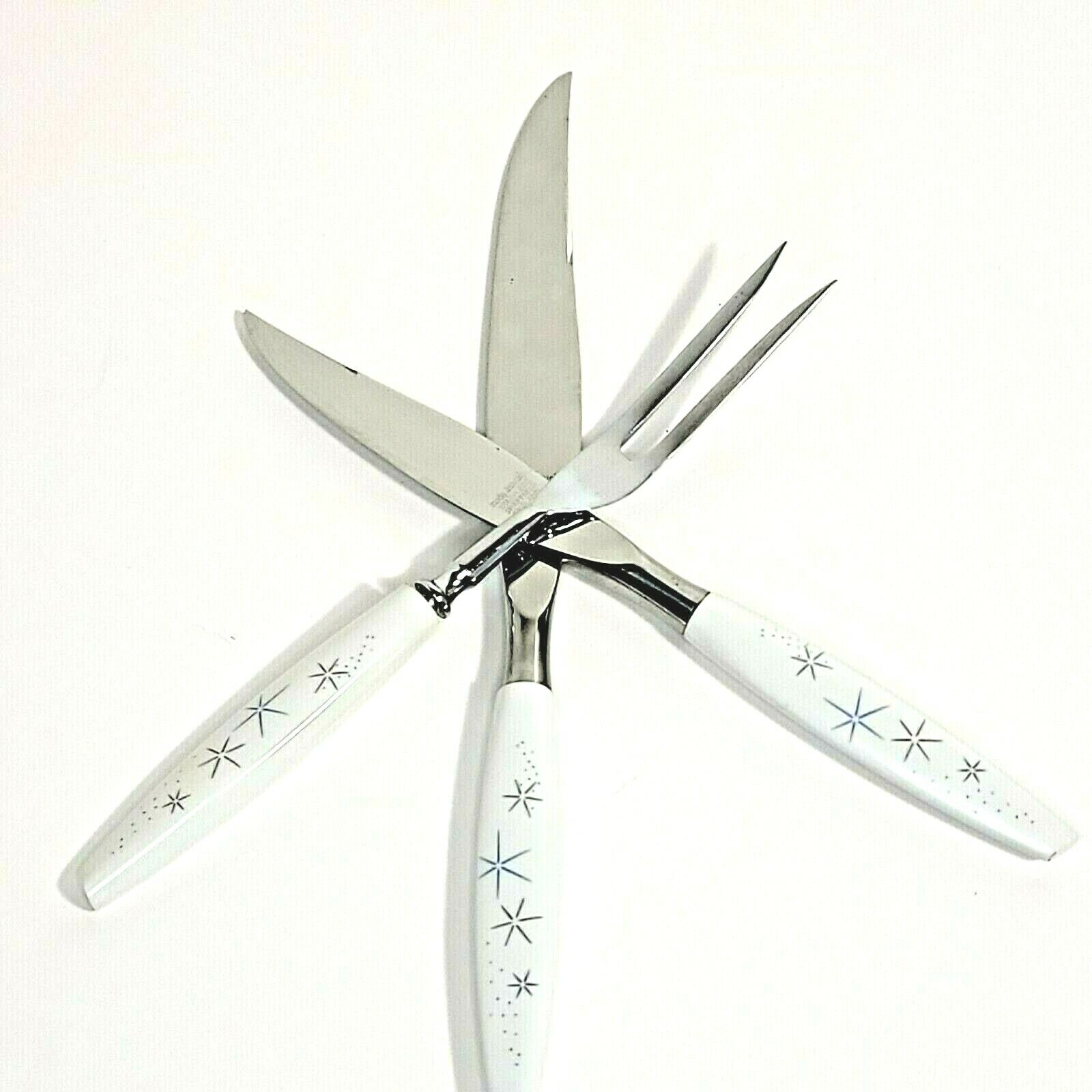 Set 3 Pcs MCM Mode Danish Sheffield Carving Knife Fork Set Atomic Starburst Star