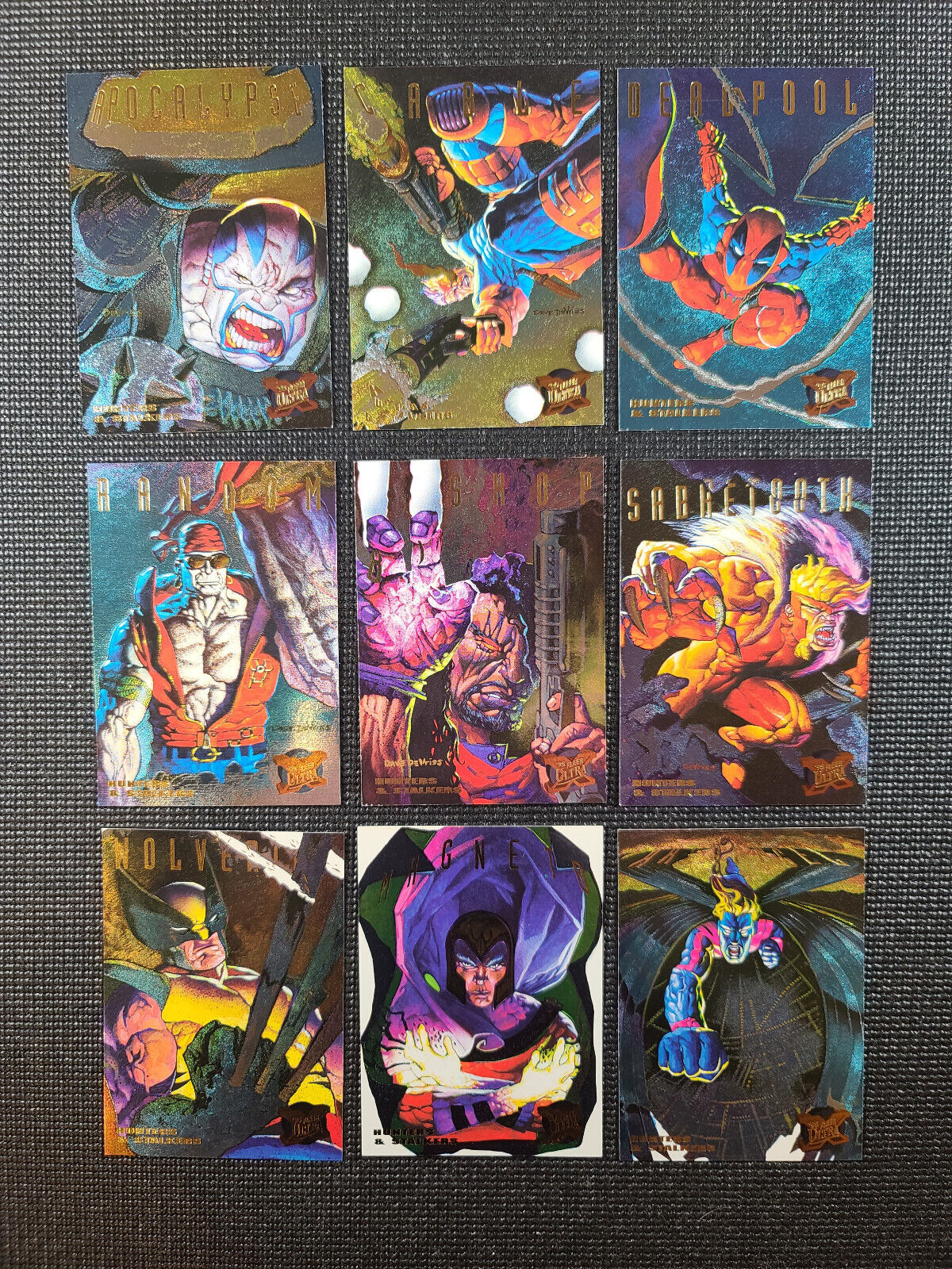 1995 Fleer Ultra X-Men - Hunters and Stalkers - RAINBOW - Complete Set