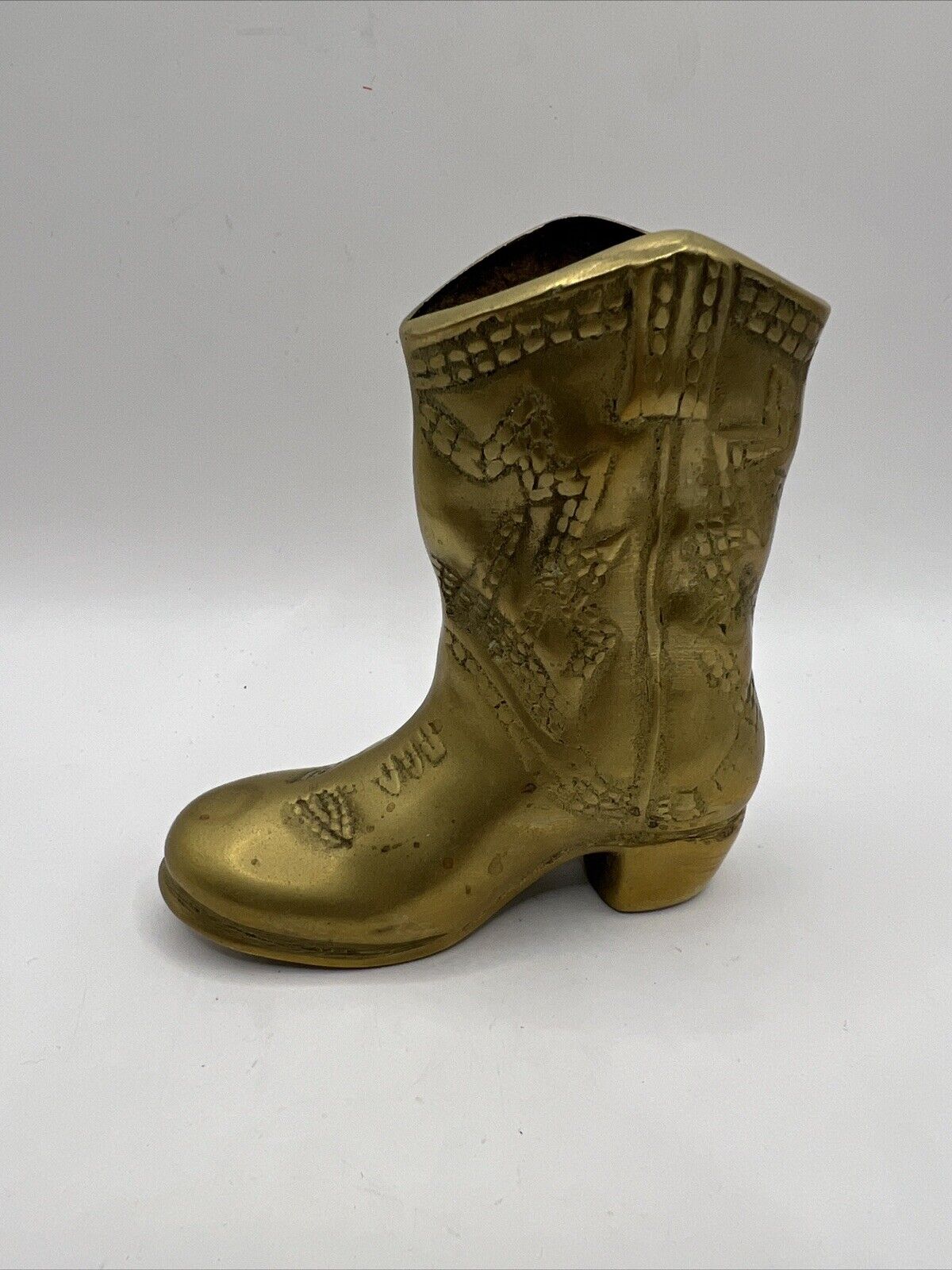 Solid Brass Mini Western / Riding Boot 3 in.