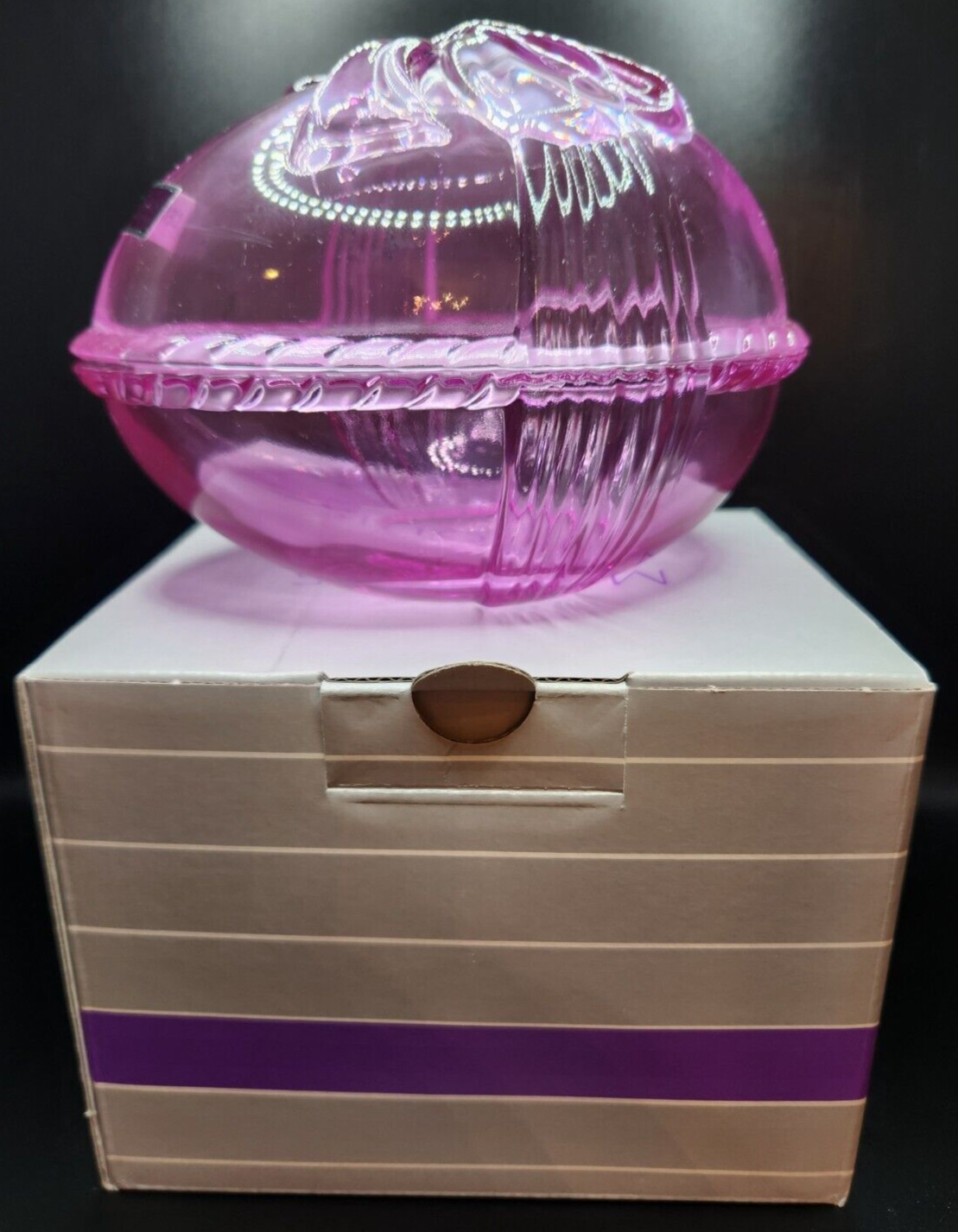Marquis by Waterford Pink Crystal Heritage Easter Egg Box Cute Made in Germany