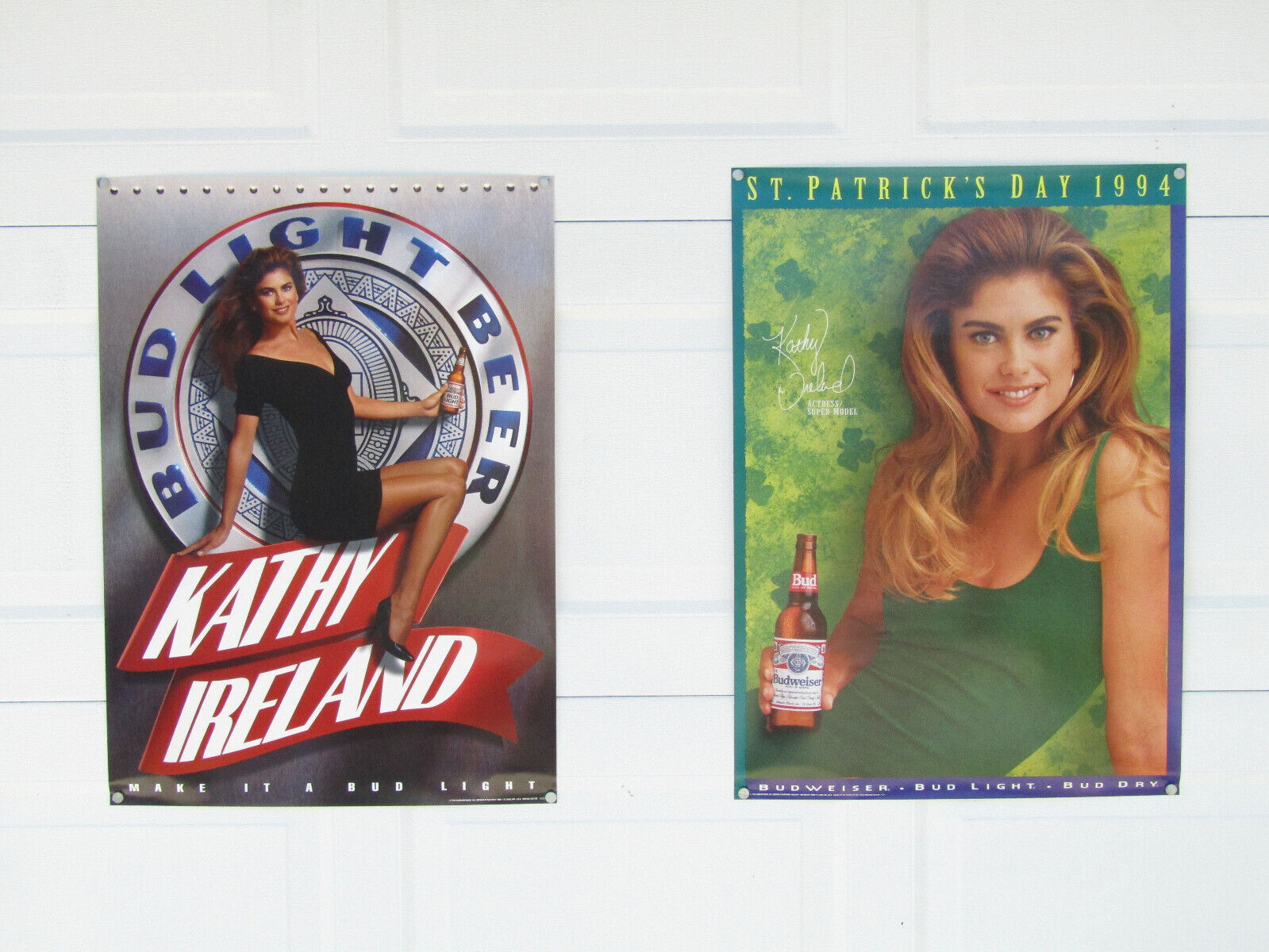 Budweiser 1994 / Bud Light 1993 Kathy Ireland Sexy girl  Poster 20x28  Man cave