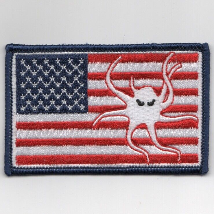 NAVY HSC-28 AMERICAN FLAG MASCOT OCTOPUS RWB USA HELOS JACKET EMBROIDERED PATCH
