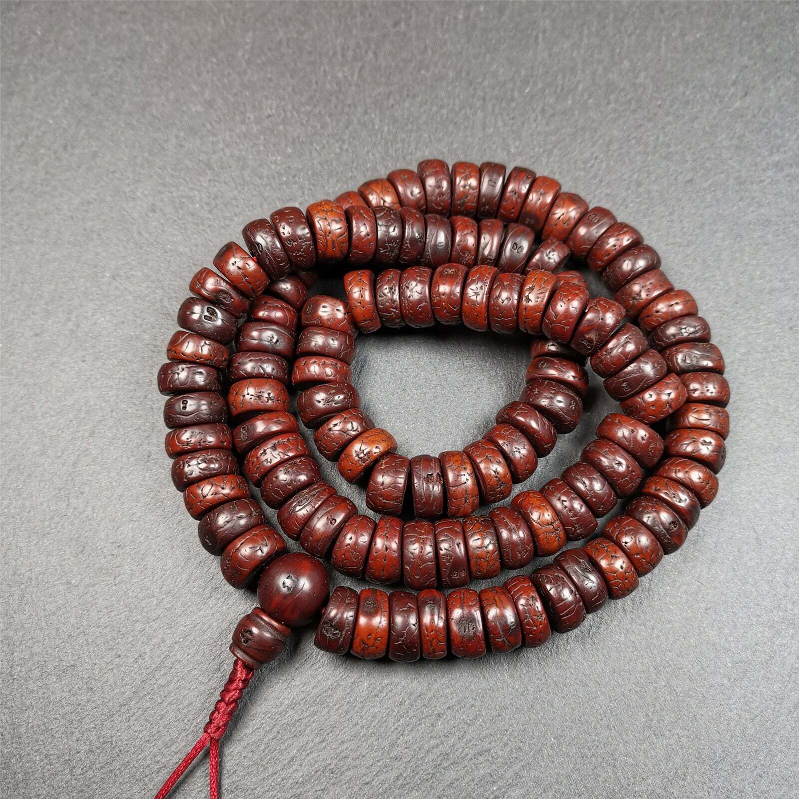 Gandhanra Old 108 Bodhi Seed Mala,13mm Prayer Beads Necklace for Meditation,28\