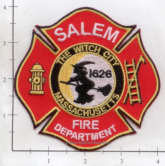 Massachusetts - Salem MA Fire Dept Patch v4 - The Witch City POINTY HAT