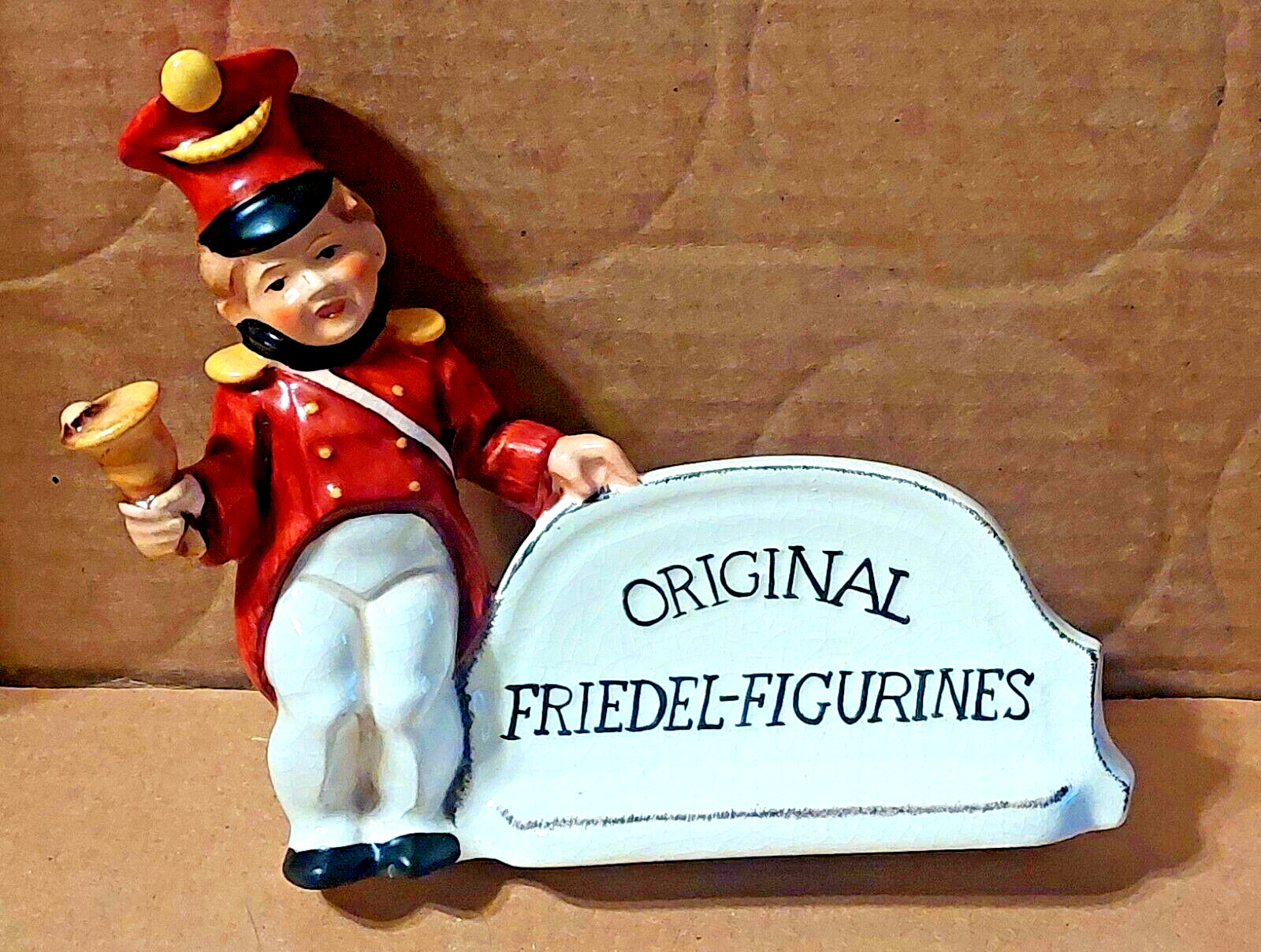 Very Rare  Vintage Friedel  Figurine Hand-painted Dealer Sign  Germany Mint Cond