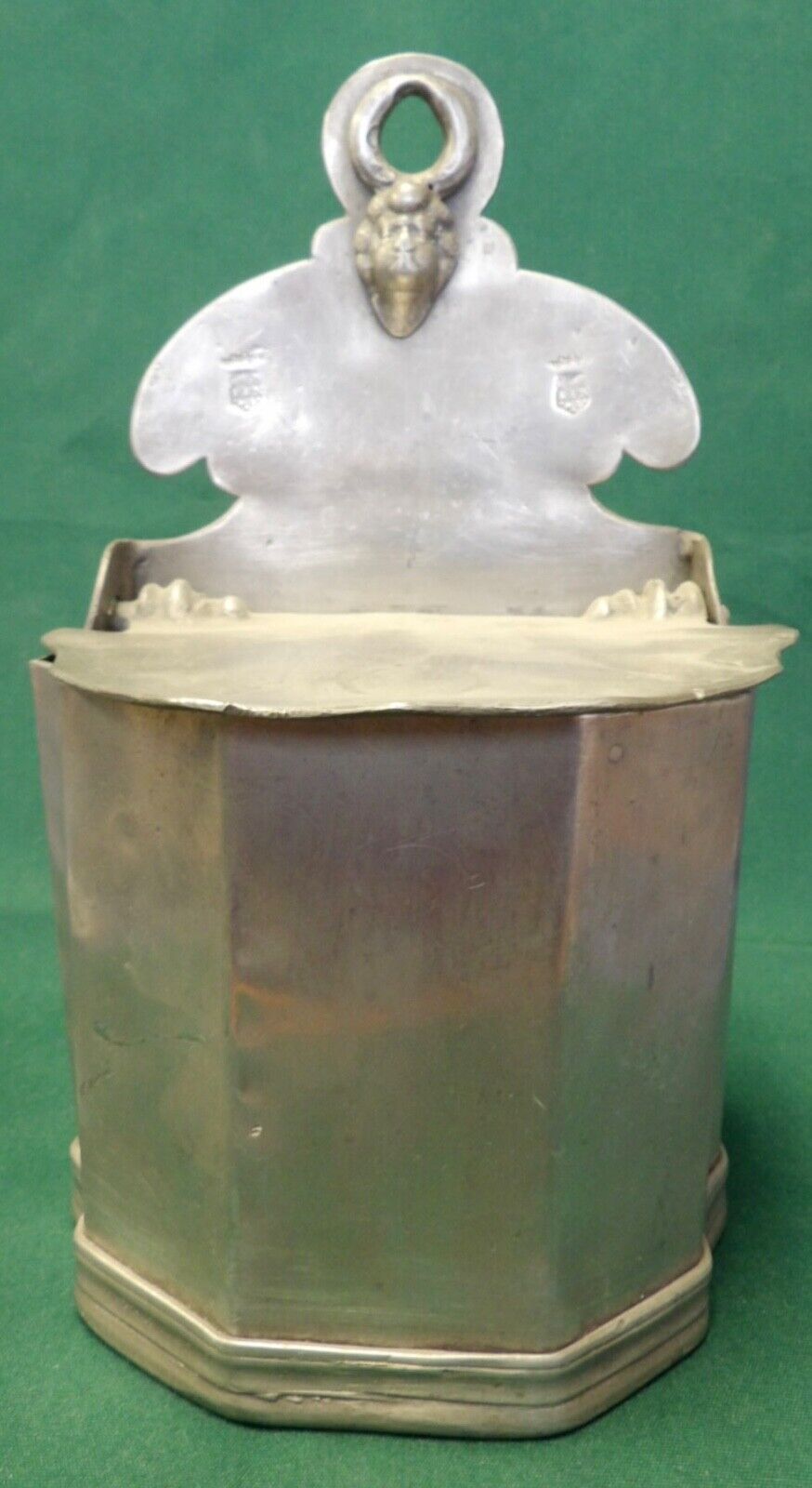 Antique 19th Century Pewter Salt Box   #10