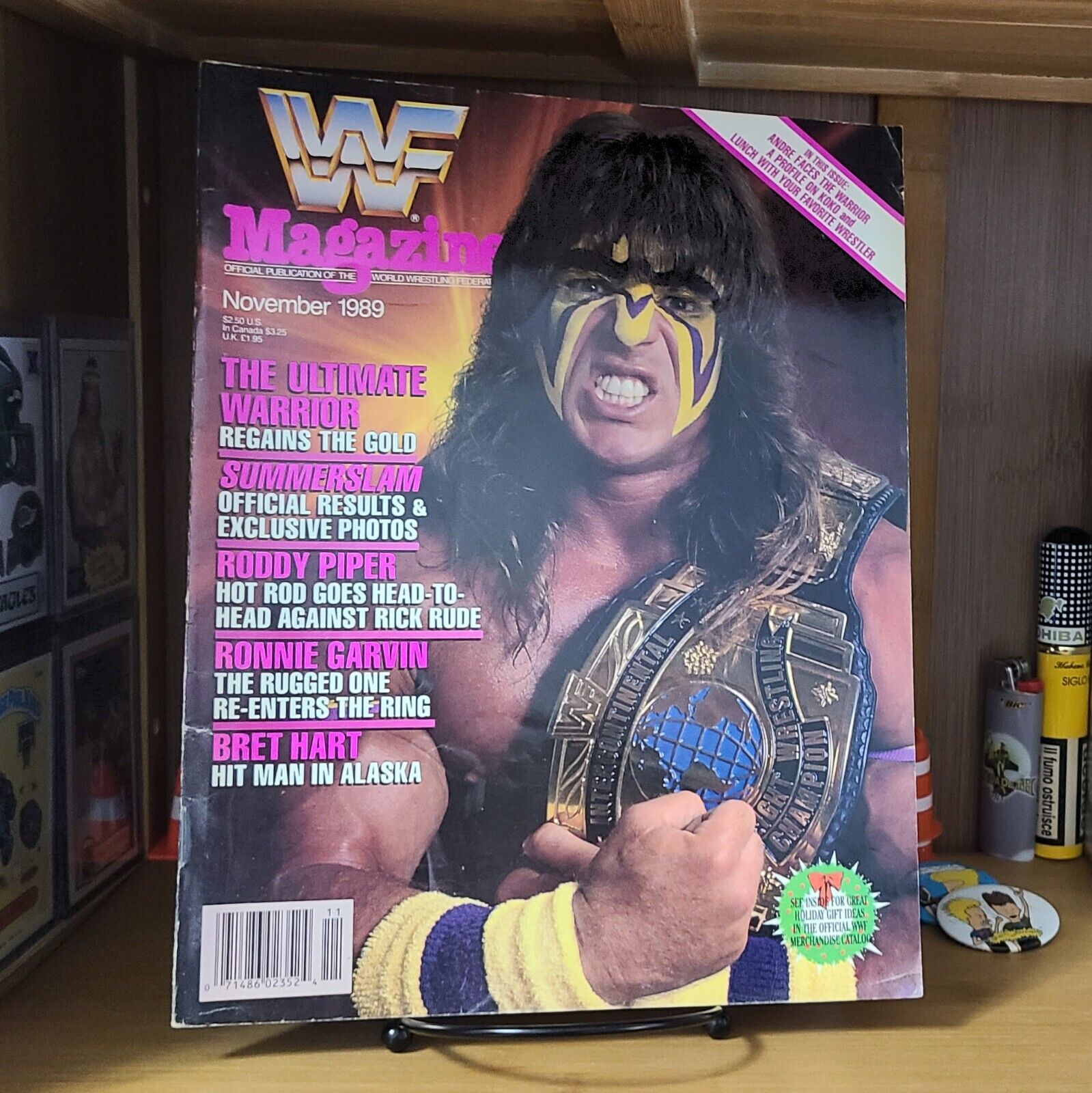 Vintage WWF Magazine November 1989 Ultimate Warrior
