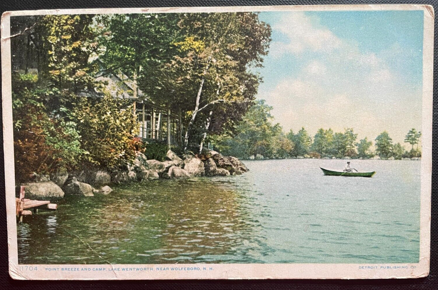 Vintage Postcard 1908 Point Breeze Camp, Lake Wentworth, Wolfeboro, NH