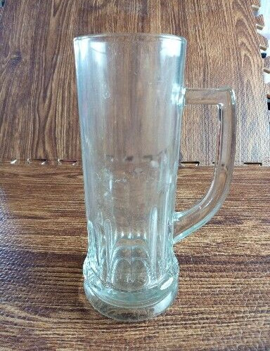  Vintage Rastal Clear Glass Handled Mugs 0.4l