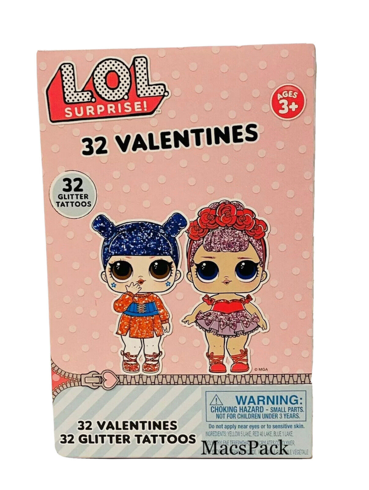 LOL Surprise Doll 32 Classroom Valentines Cards & tattoos Valentine Gift