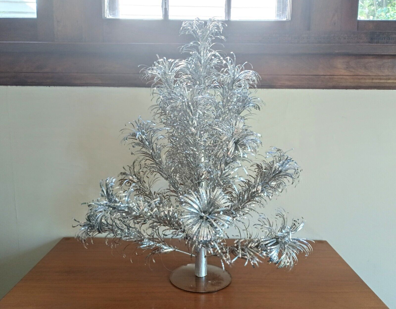 Vintage 1960s Evergleam 2 ft. Aluminum Christmas Tree Fountain Style Original...