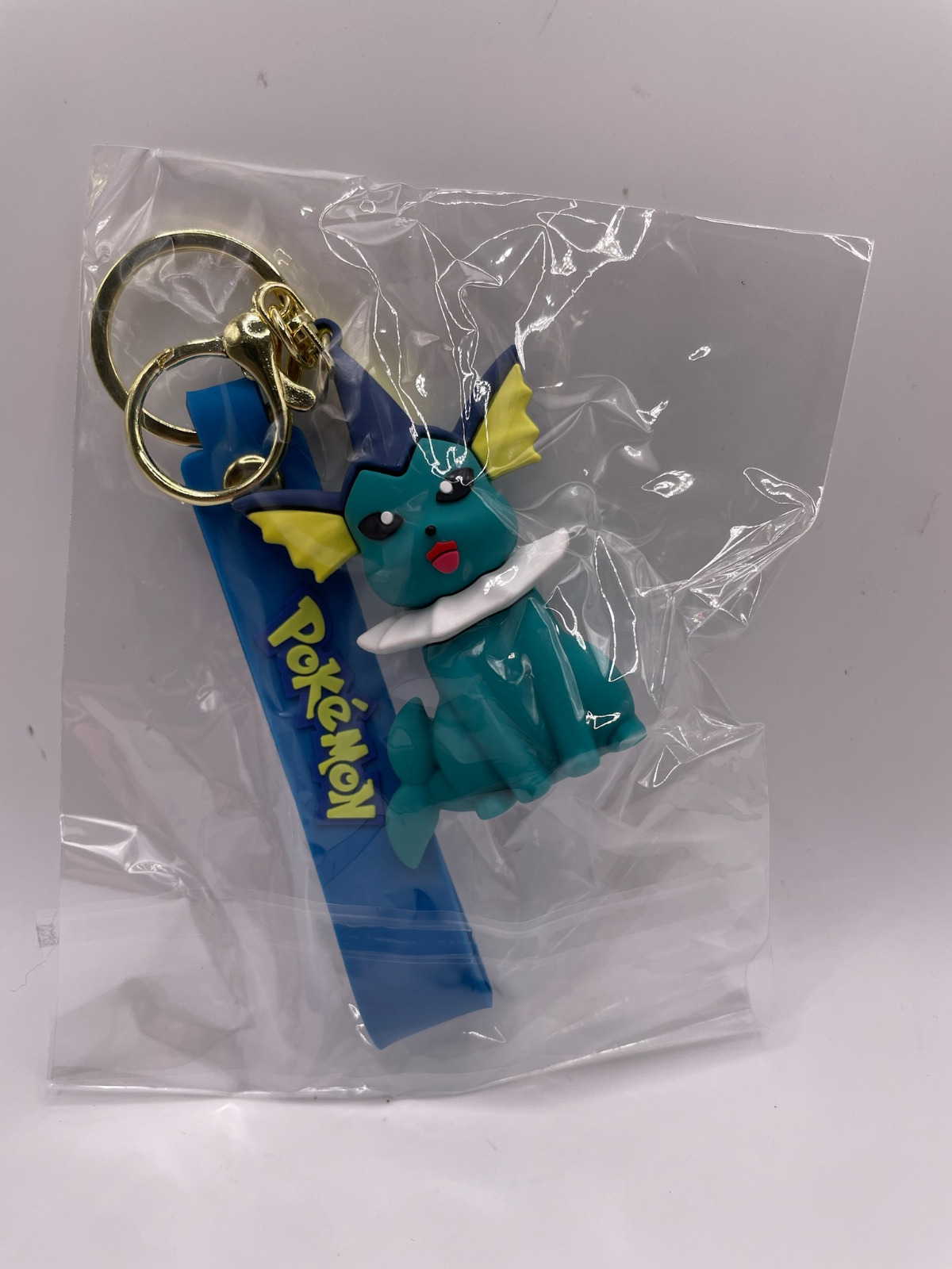 Pokemon Vaporeon Eevee Keychain Anime Cartoon Movie Figure Collectible Keyring