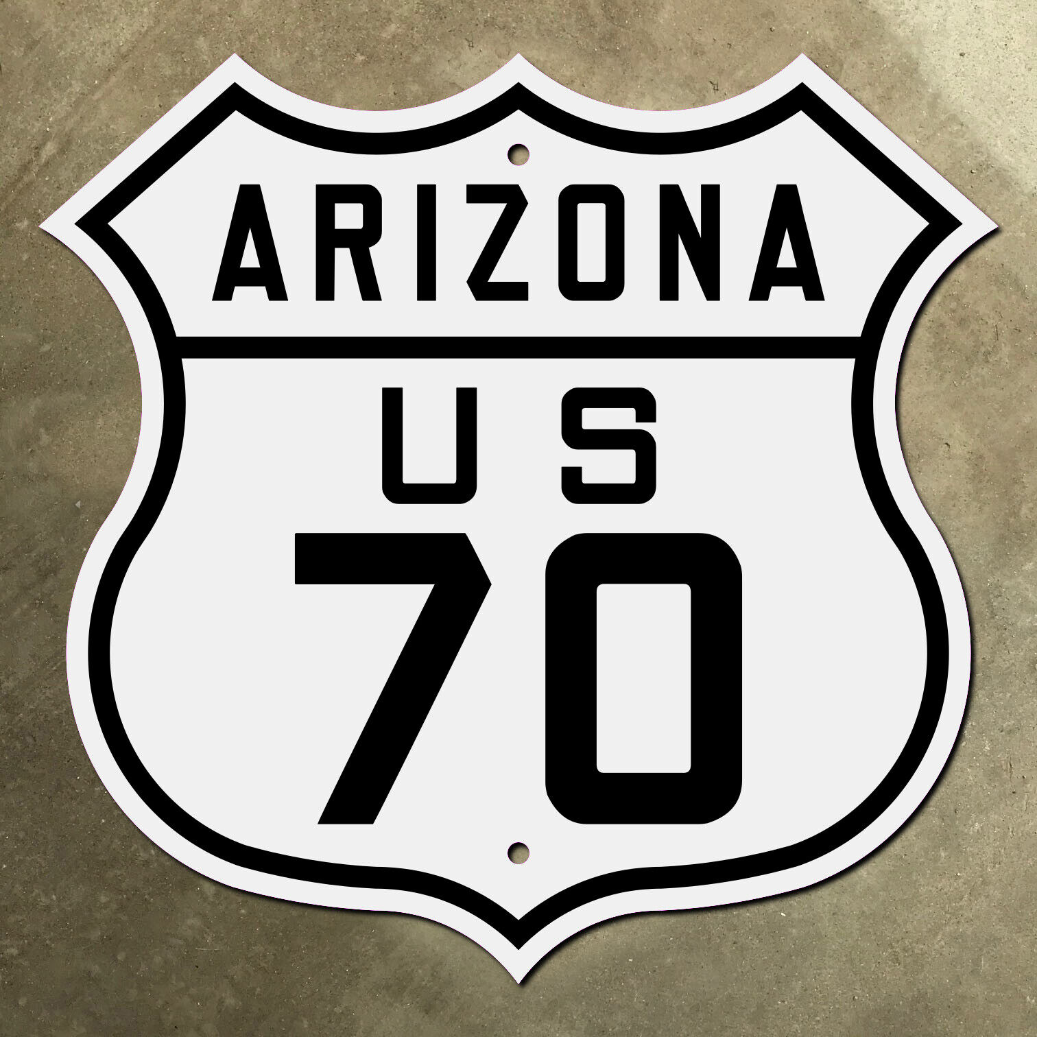 Arizona US route 70 Old West Highway marker road sign 1926 Globe Phoenix 16x16