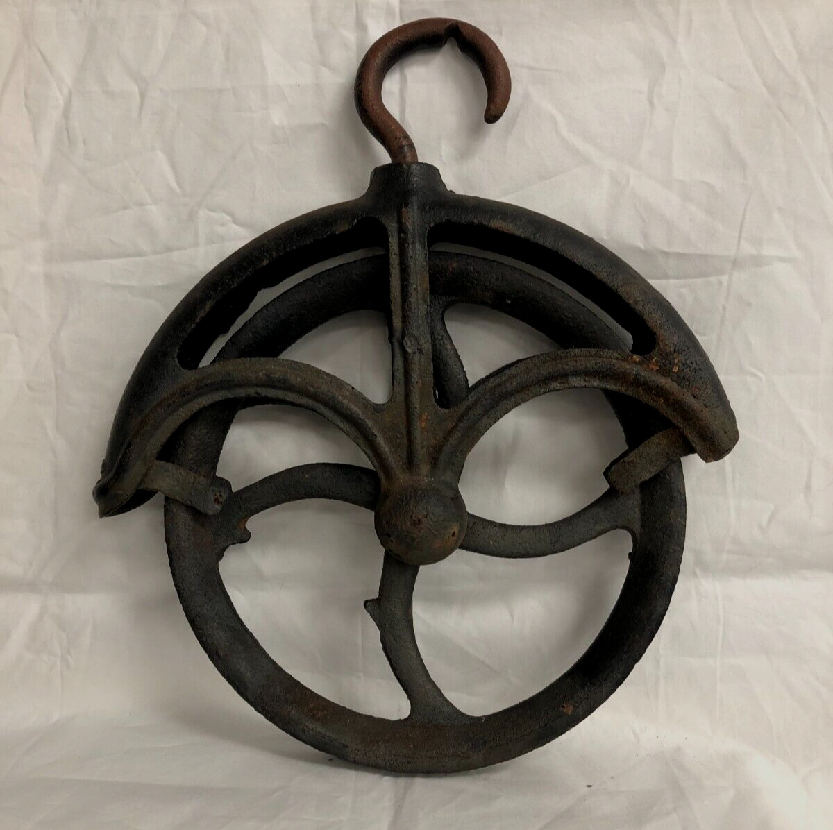 Antique Cast Iron Well Wheel, 9.5\