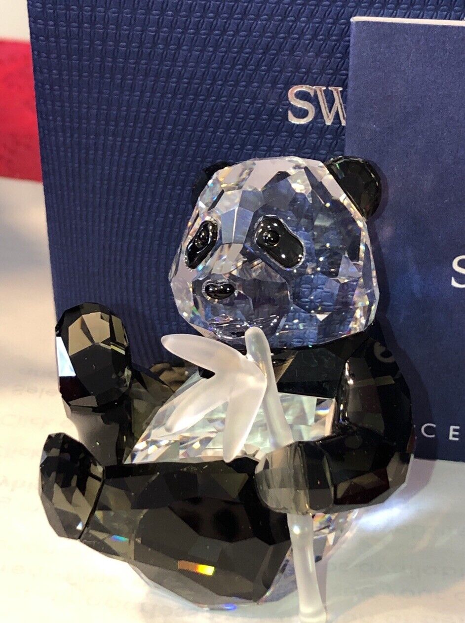 Swarovski Crystal 9100 000 091 SCS 2008 An Ed Panda Bear Cub 905543 Etch Signed